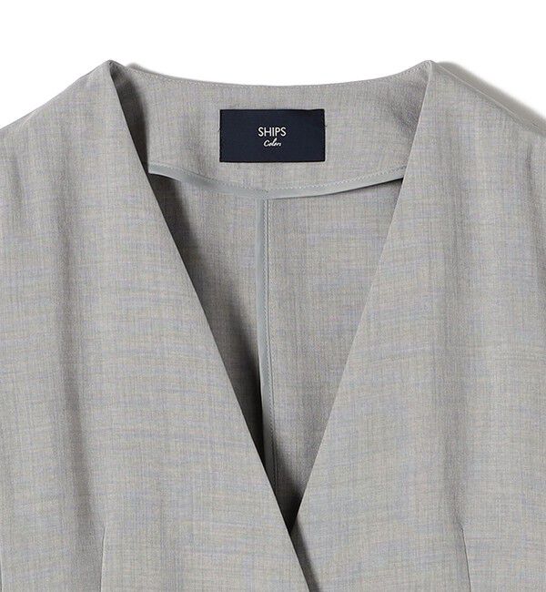 SHIPS Colors 「SHIPS Colors:〈手洗い可能〉リネンライク 1B ジャケット」|ノーカラージャケット|