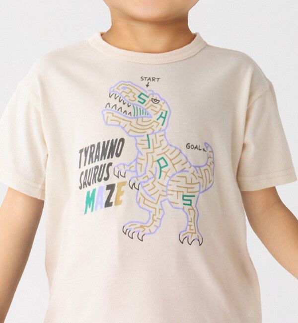 SHIPS Colors 「SHIPS Colors:80～130cm / 〈接触冷感〉ティラノサウルス Tシャツ◇」|Tシャツ・カットソー|ライトホワイト