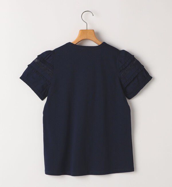 SHIPS KIDS「SHIPS KIDS:140～150cm/袖レース デザイン Tシャツ」|Tシャツ・カットソー|