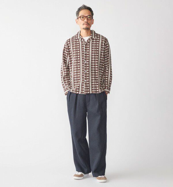 SHIPS「SHIPS: エンブロイダリー オープンカラー ロングスリーブ シャツ」|シャツ・ブラウス|