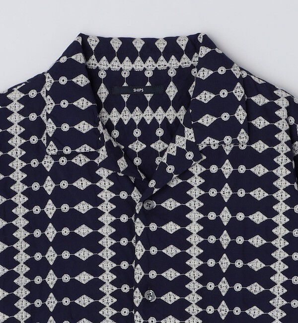 SHIPS「SHIPS: エンブロイダリー オープンカラー ロングスリーブ シャツ」|シャツ・ブラウス|
