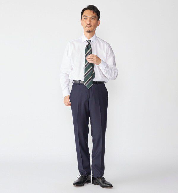 SHIPS「GUY ROVER: ハケメ ソリッド ワイドカラー シャツ」|シャツ・ブラウス|