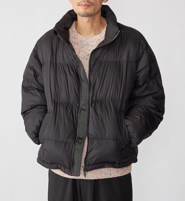 SHIPS「SHIPS: 〈手洗い可能〉ライトナイロン パデッド スタンド ブルゾン」|ダウン|ブラック