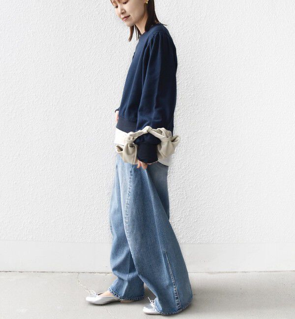 SHIPS for women「【WEB限定】〈手洗い可能〉ショルダー タック パフ スリーブ ミニ 裏毛 プルオーバー」|Tシャツ・カットソー|