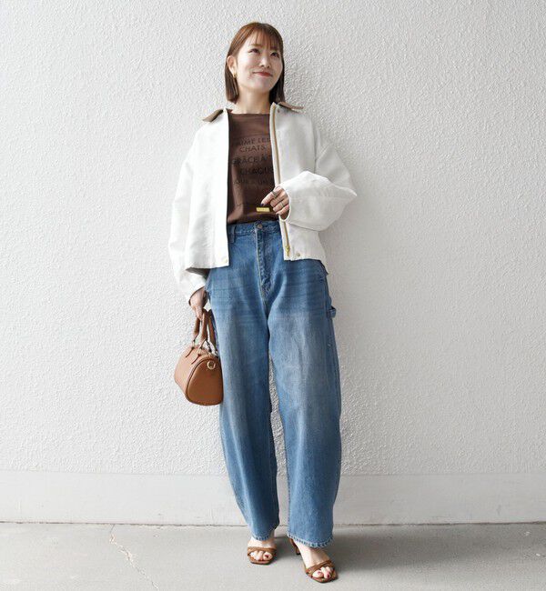 SHIPS any「SHIPS any:〈手洗い可能〉フラワー ジャカード ジップ ブルゾン」|ブルゾン・スタジャン|