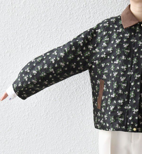 SHIPS any「SHIPS any:〈手洗い可能〉フラワー ジャカード ジップ ブルゾン」|ブルゾン・スタジャン|