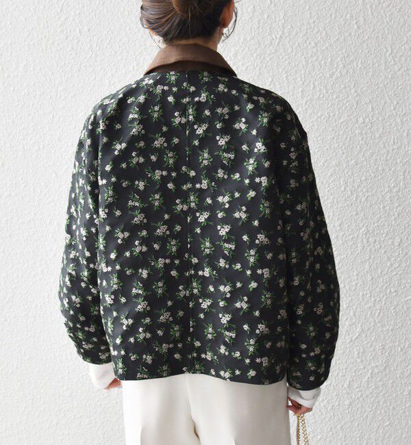 SHIPS any「SHIPS any:〈手洗い可能〉フラワー ジャカード ジップ ブルゾン」|ブルゾン・スタジャン|