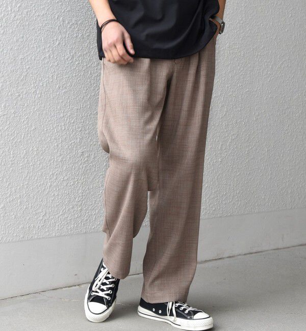 SHIPS any「SHIPS any:〈UVカット〉FUTURE LINEN CANVAS リネンライク セミワイド パンツ◇」|その他|