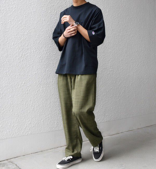 SHIPS any「SHIPS any:〈UVカット〉FUTURE LINEN CANVAS リネンライク セミワイド パンツ◇」|その他|