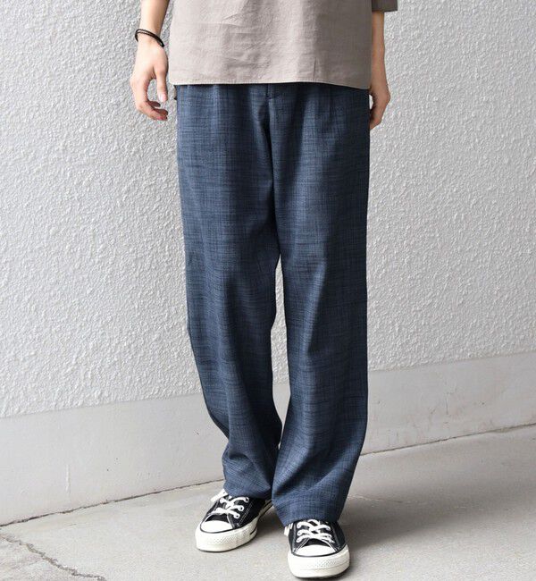 SHIPS any「SHIPS any:〈UVカット〉FUTURE LINEN CANVAS リネンライク セミワイド パンツ◇」|その他|