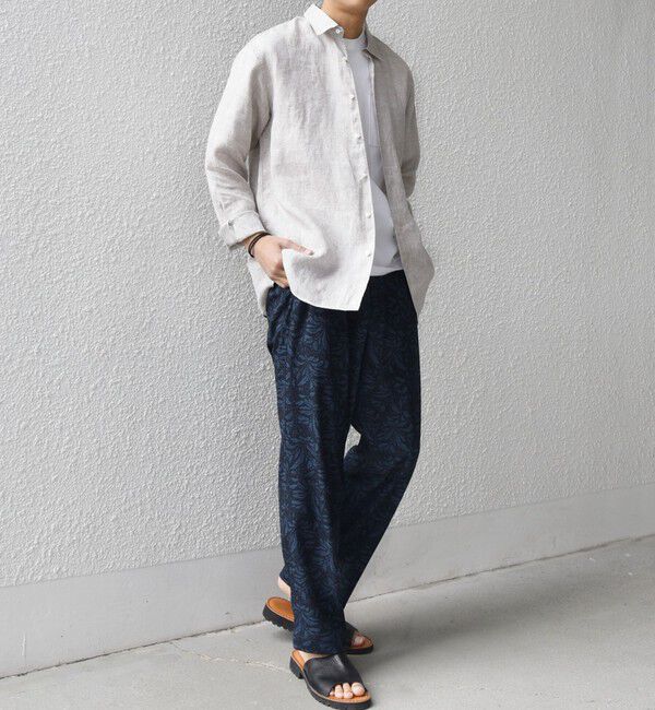 SHIPS any「SHIPS any:〈UVカット〉FUTURE LINEN CANVAS リネンライク セミワイド パンツ◇」|その他|