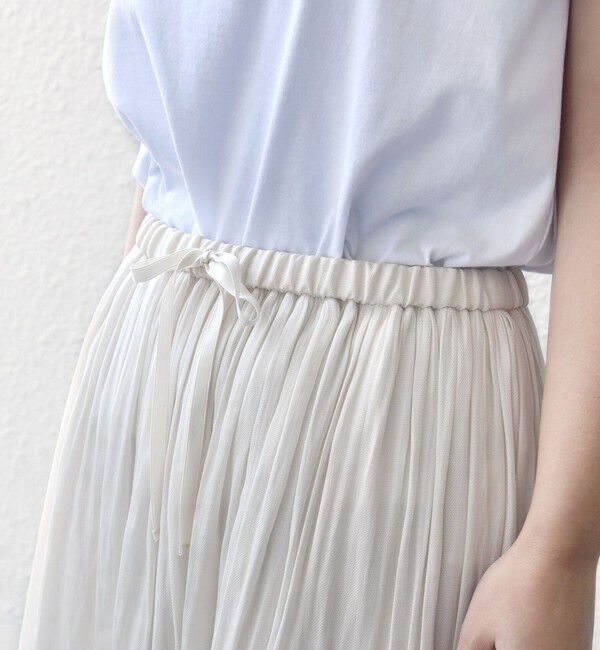 SHIPS for women「〈手洗い可能〉シアー メッシュ ギャザー スカート」|スカート|