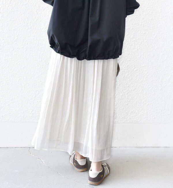 SHIPS for women「〈手洗い可能〉シアー メッシュ ギャザー スカート」|スカート|