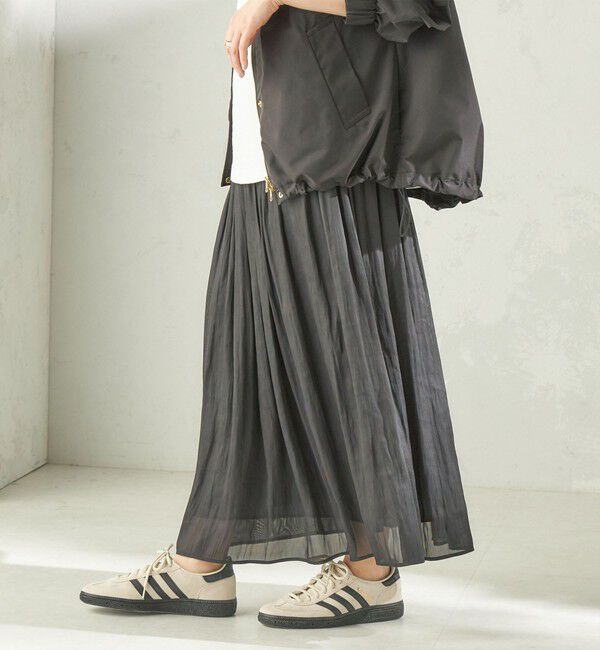 SHIPS for women「〈手洗い可能〉シアー メッシュ ギャザー スカート」|スカート|