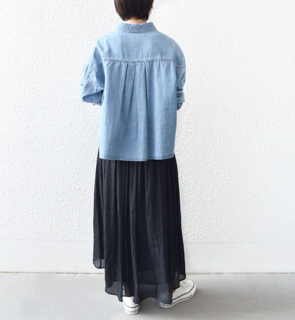 SHIPS for women「〈手洗い可能〉シアー メッシュ ギャザー スカート」|スカート|