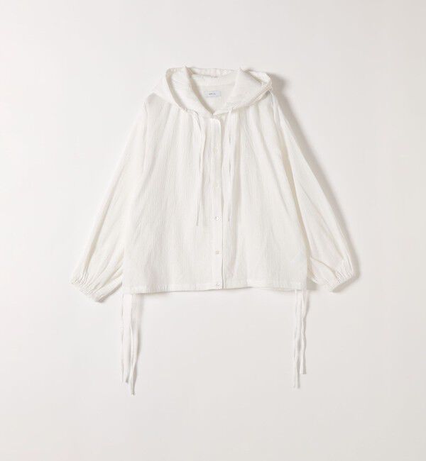 SHIPS any「SHIPS any:〈洗濯機可能〉楊柳 シアー ドロスト フード ブラウス」|シャツ・ブラウス|