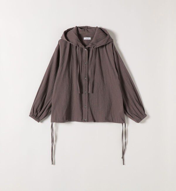 SHIPS any「SHIPS any:〈洗濯機可能〉楊柳 シアー ドロスト フード ブラウス」|シャツ・ブラウス|