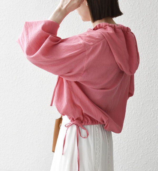 SHIPS any「SHIPS any:〈洗濯機可能〉楊柳 シアー ドロスト フード ブラウス」|シャツ・ブラウス|