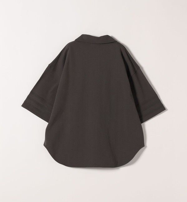 SHIPS any「SHIPS any:〈洗濯機可能〉インレイ 襟付き スキッパー ハーフスリーブ プルオーバー」|Tシャツ・カットソー|