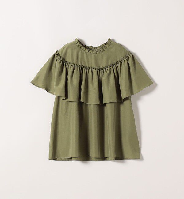 SHIPS any「SHIPS any:〈洗濯機可能〉グロッシー ラッフル フリル ギャザー ブラウス」|シャツ・ブラウス|