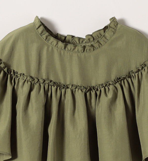 SHIPS any「SHIPS any:〈洗濯機可能〉グロッシー ラッフル フリル ギャザー ブラウス」|シャツ・ブラウス|