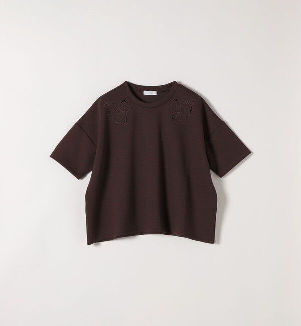 SHIPS any「SHIPS any:〈洗濯機可能〉エンブロイダリー ショートスリーブ プルオーバー」|Tシャツ・カットソー|