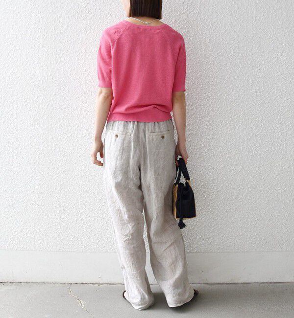 SHIPS any「SHIPS any:〈手洗い可能〉リネン レーヨン ヘンリーネック プルオーバー」|ニット・セーター|