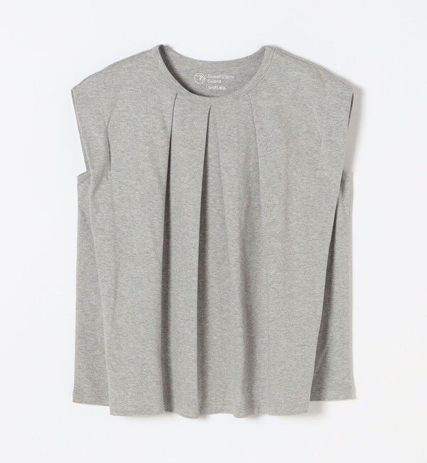 SHIPS any「SHIPS any:〈接触冷感/汗染み防止加工/洗濯機可能〉タック フレア ノースリーブ TEE」|Tシャツ・カットソー|