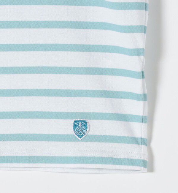 SHIPS any「ORCIVAL: 〈手洗い可能〉ボートネック ボーダー フレンチスリーブ プルオーバー」|Tシャツ・カットソー|