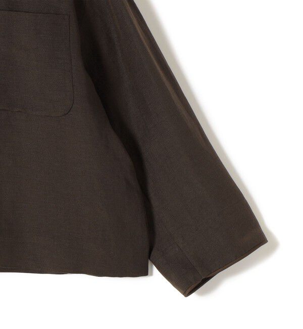 SHIPS for women「SHIPS Primary Navy Label:麻混 ノーカラー ジャケット（セットアップ対応）」|ノーカラージャケット|