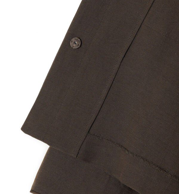 SHIPS for women「SHIPS Primary Navy Label:麻混 ノーカラー ジャケット（セットアップ対応）」|ノーカラージャケット|