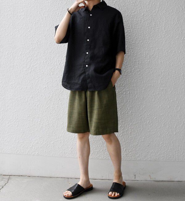 SHIPS any「SHIPS any:〈UVカット〉FUTURE LINEN CANVAS リネンライク イージー ショーツ◆」|その他|