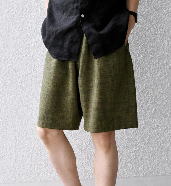 SHIPS any「SHIPS any:〈UVカット〉FUTURE LINEN CANVAS リネンライク イージー ショーツ◆」|その他|