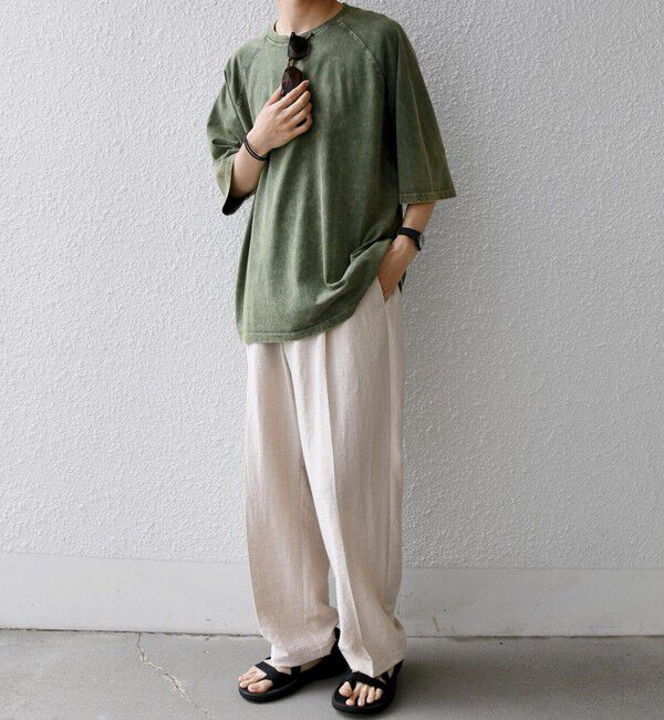 SHIPS any「【SHIPS any別注】ONEITA: ケミカルウォッシュ リラックス ラグラン Tシャツ(セットアップ対応)◆」|Tシャツ・カットソー|