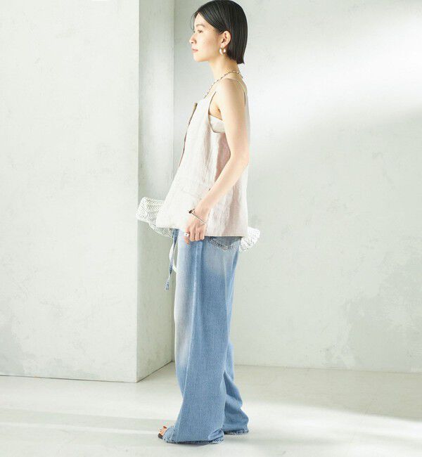SHIPS for women「《予約》TICCA:〈手洗い可能〉リネン キャミソール ベスト」|ベスト・ジレ|