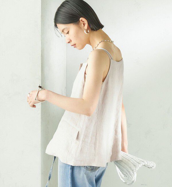 SHIPS for women「《予約》TICCA:〈手洗い可能〉リネン キャミソール ベスト」|ベスト・ジレ|