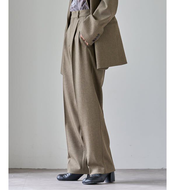 OUTDOOR PRODUCTS Usual Things「PEメランジタックテーパードパンツ セットアップ対応」|スラックス|