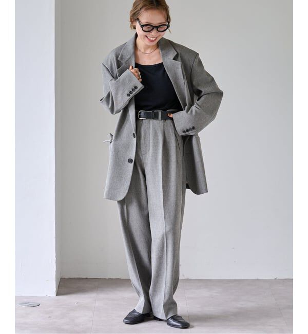 OUTDOOR PRODUCTS Usual Things「PEメランジタックテーパードパンツ セットアップ対応」|スラックス|