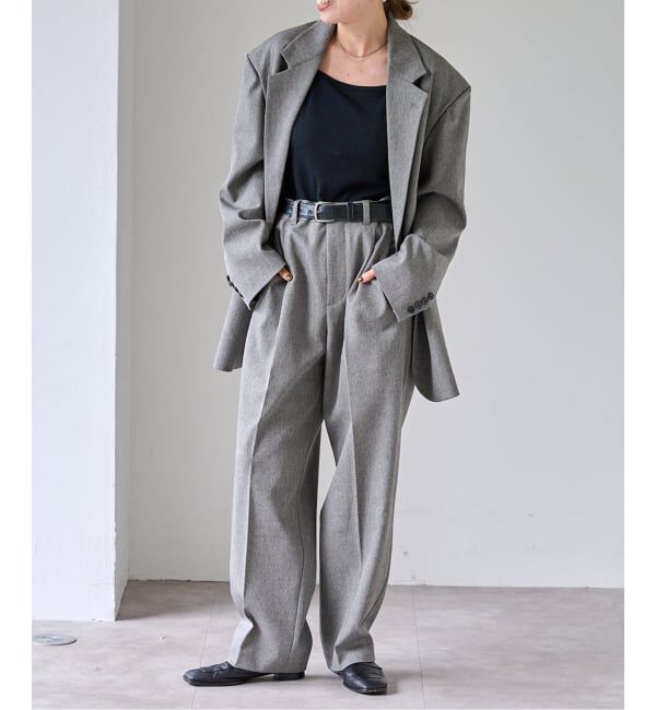 OUTDOOR PRODUCTS Usual Things「PEメランジタックテーパードパンツ セットアップ対応」|スラックス|