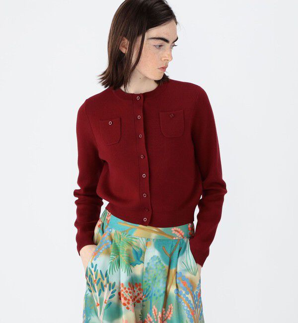 CABaN「コットンカシミヤ クルーネックカーディガン」|カーディガン|