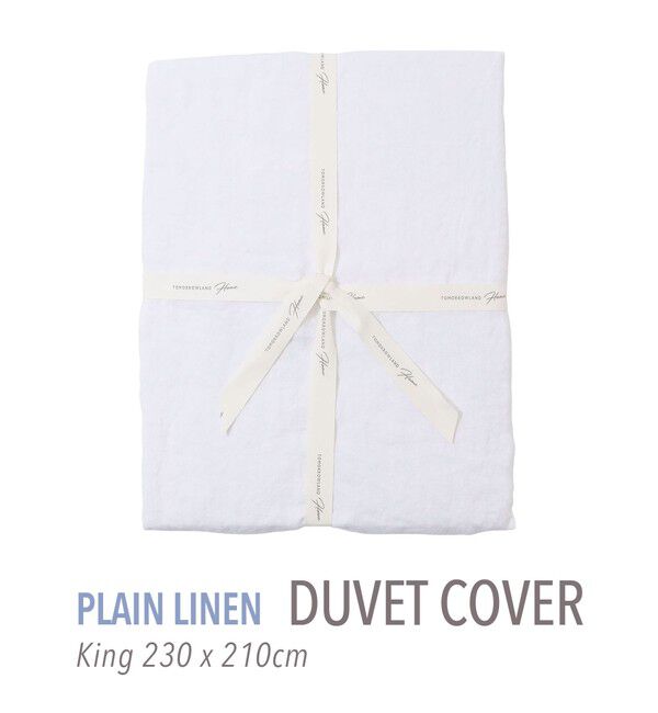 TOMORROWLAND HOME「プレーンリネン 掛布団カバー（キング）」|その他|11 ホワイト