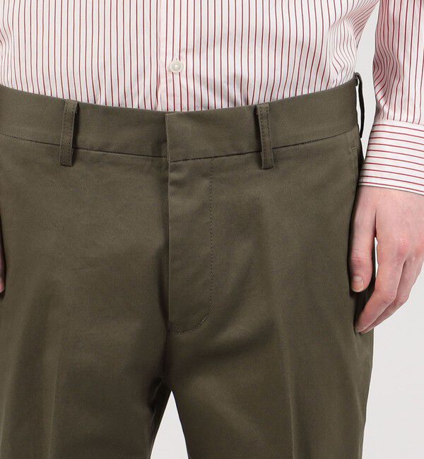 TOMORROWLAND MENS「チノストレッチ スリムテーパードパンツ」|チノ|