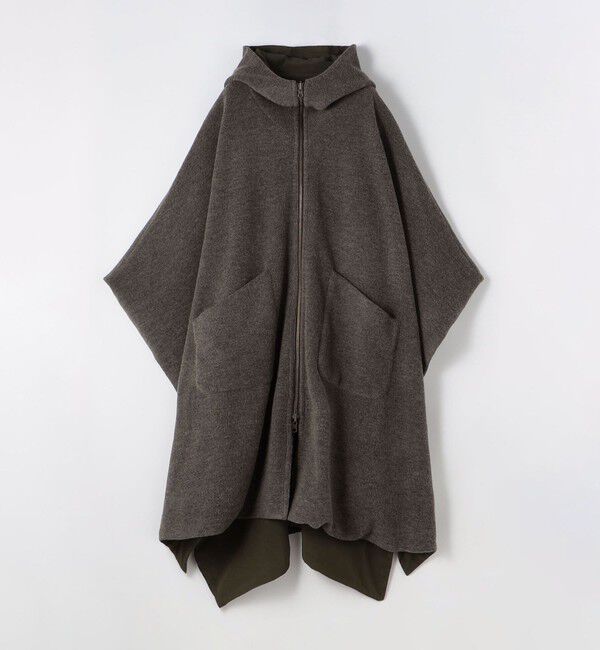 BACCA「レーヨンウール リバーシブルポンチョ」|ダッフルコート|