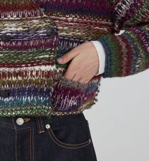 MACPHEE「ニットボンディング クロップドジャケット」|カーディガン|