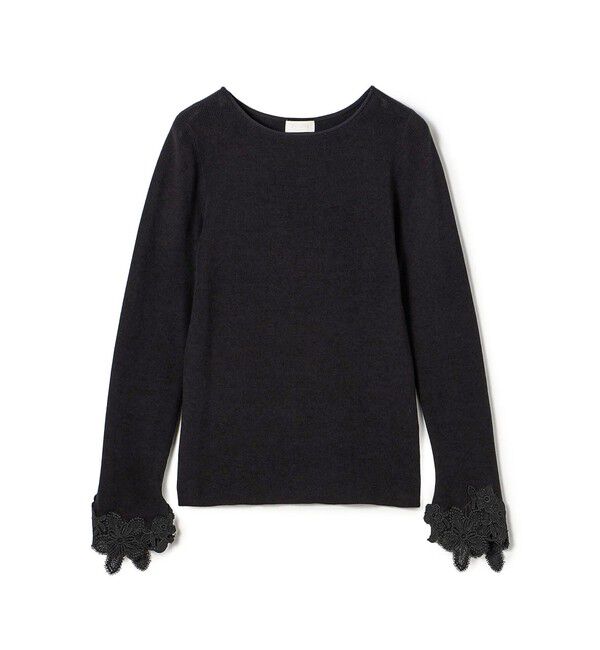 Ballsey「レーステープコンビ ボートネックプルオーバー」|ニット・セーター|17 ダークグレー