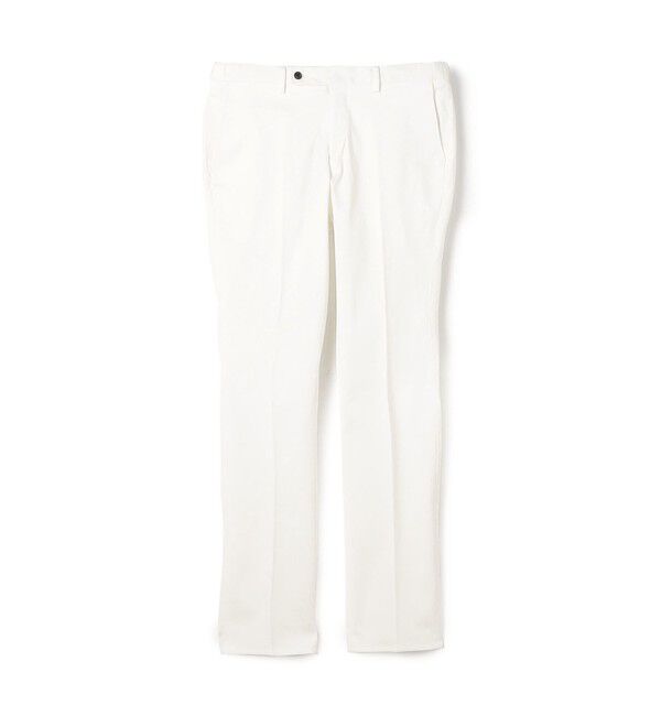 TOMORROWLAND MENS「アイスコットンピケ イージースラックス」|チノ|11 ホワイト