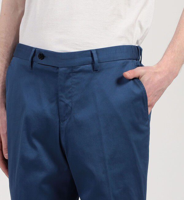 TOMORROWLAND MENS「アイスコットンピケ イージースラックス」|チノ|