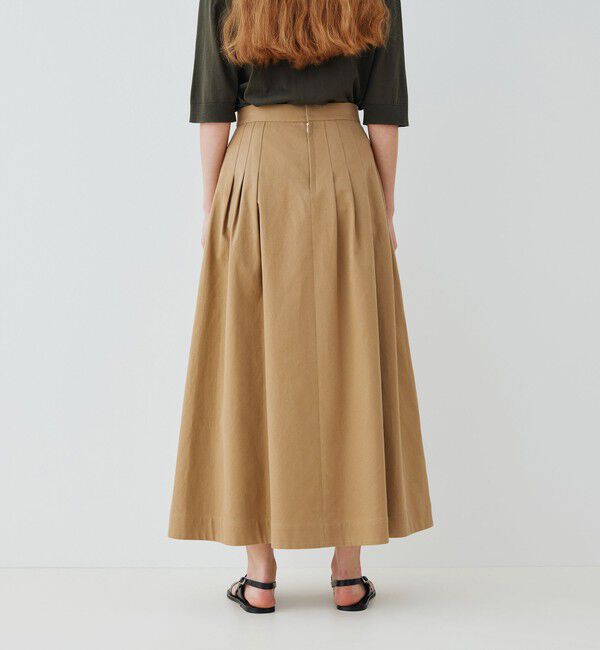 GALERIE VIE「ノンマーセライズドコットン ランダムタックスカート」|スカート|