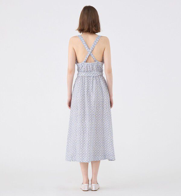 SOULEIADO「リネンプリント エプロンワンピース」|ワンピース|