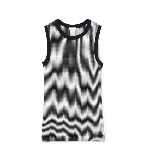 GALERIE VIE「コットンランダムリブ ノースリーブプルオーバー」|タンクトップ|64 ブルー系